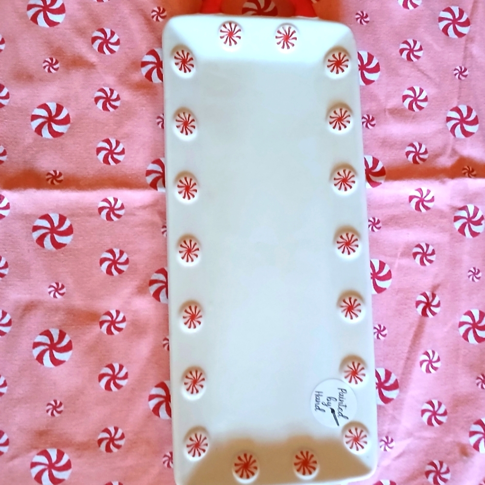 Peppermint Christmas tray